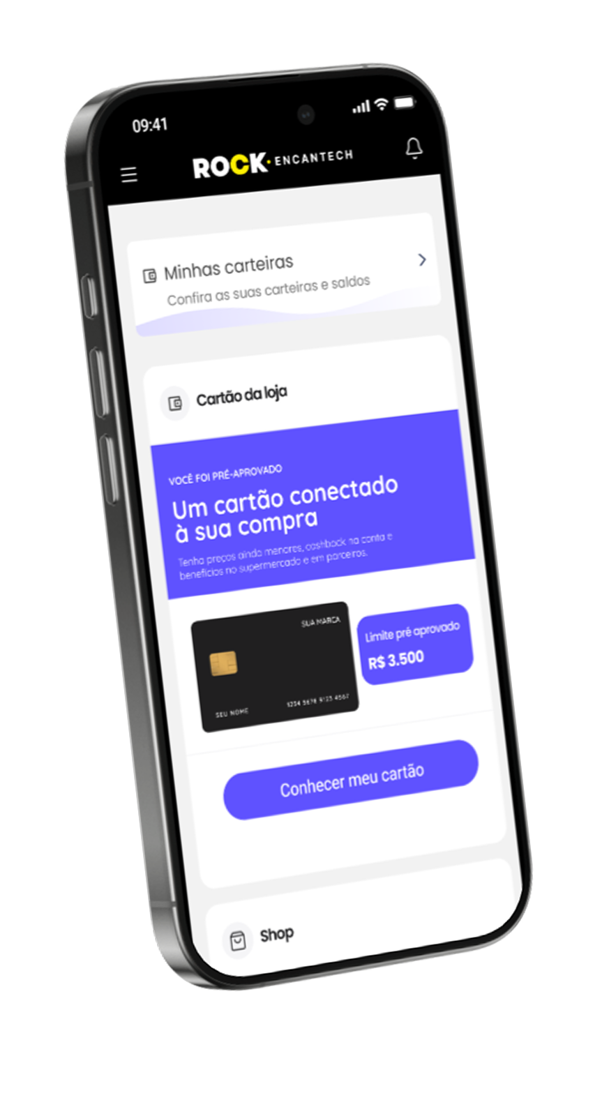 Mockup de aplicativo no iPhone